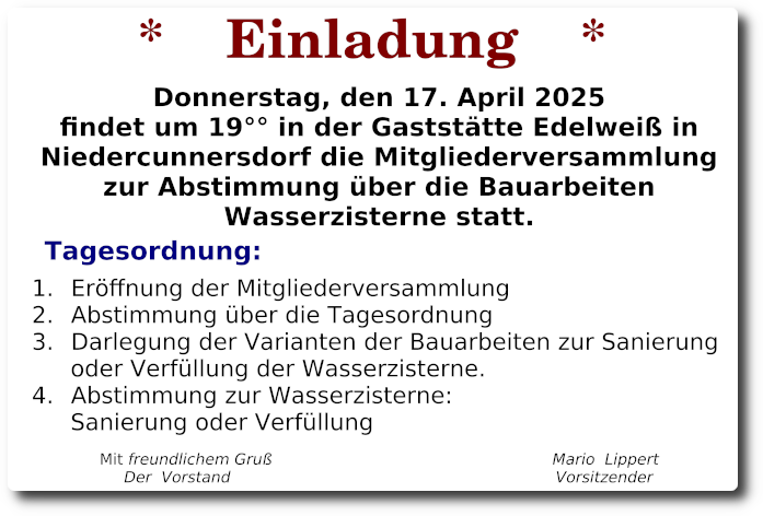 Einladung